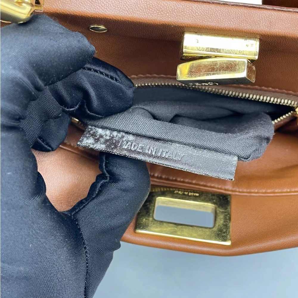 Fendi Tan Leather Satchel - Picture 9 of 9